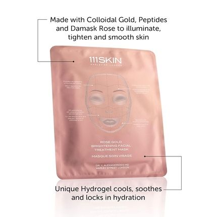 111Skin Rose Gold Brightening Facial Treatment Mask Fragrance Free Ultimate Pre-Event Mask Hydration Radiance 5 Masks 1.01 Oz Each - Image 3