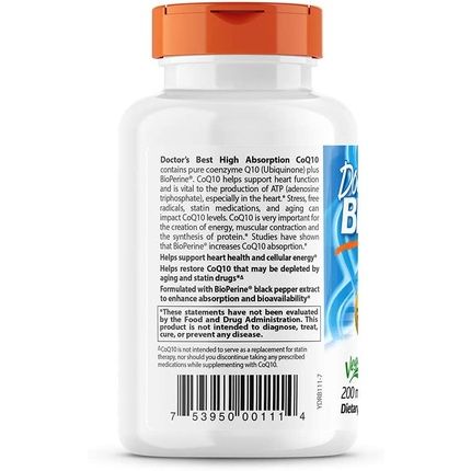 Doctor'S Best Coq10 With Bioperine Coenzyme 200Mg 60 Capsules - Image 3