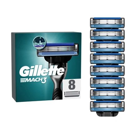 Gillette Mach 3 Charger 8 Refills By Gillette
