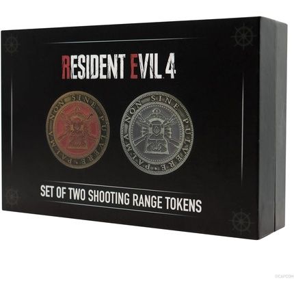 Resident Evil 4 Set Of Two Metal Shooting Gallery Tokens - Limited Edition