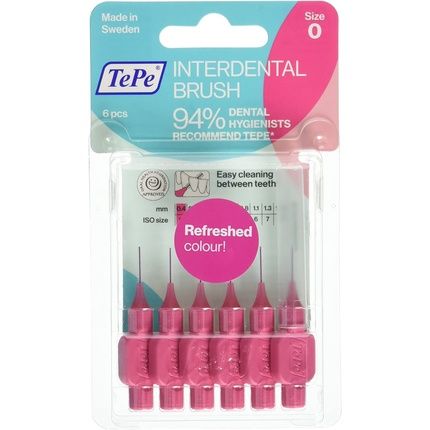 Tepe Interdental Brush Pink 0.4Mm - Pack Of 6