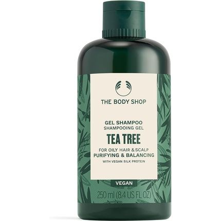 The Body Shop Tea Tree Purifying And Balancing Shampoo For Oily Hair And Scalp Vegan Silk Protein