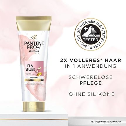 Pantene Pro-V Lift & Volume Hair Thickening Conditioner With Biotin Silicone-Free 160Ml - Image 3