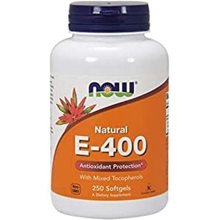 Now Vitamin E-400 Mix Tocopherol 250 Softgels