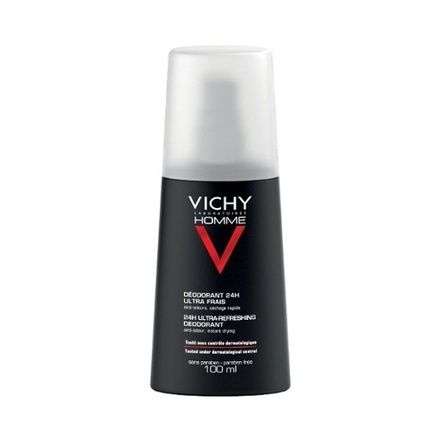 Vichy Deodorant Spray Against Excessive Sweating 24H Homme Ultra Refreshing Deodorant 100Ml
