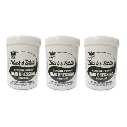 Black And White Genuine Pluko Hair Dressing Pomade 200Ml