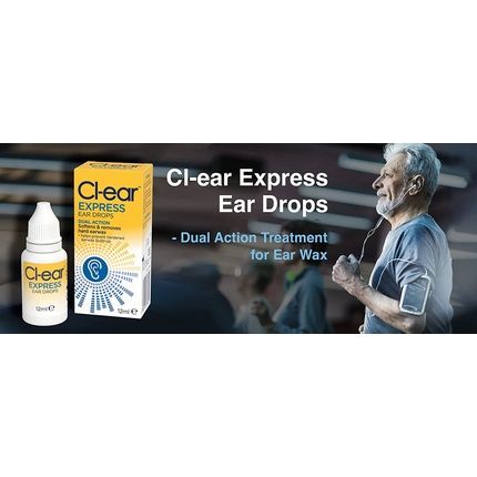 Cl-Ear Express Ear Drops Dual Action For Earwax Removal 12Ml Bottle