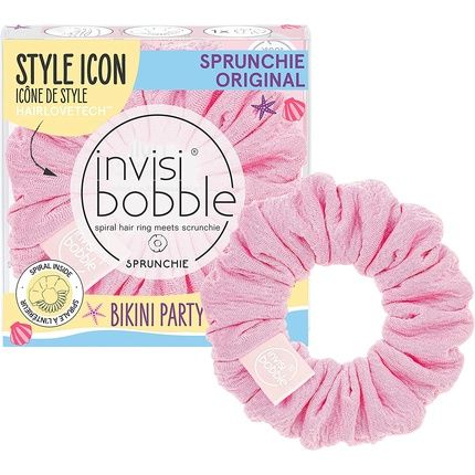 Invisibobble Pink Scrunchie Bikini Party Hair Bobbles Strong Hold For Men And