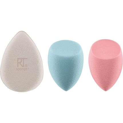 Real Techniques Sponge+ Beauty Makeup Blenders For Facial Cleanser, Foundation And Setting Powder Probiotic Infused - Image 3