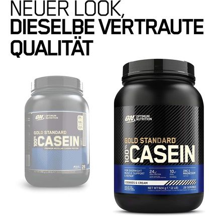 Optimum Nutrition Gold Standard Casein Slow Digesting Protein Powder With Zinc, Magnesium, Glutamine And Amino Acids Cookies & Cream 28 Servings 0.92Kg