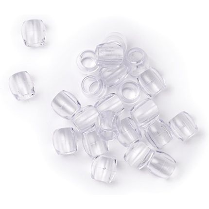 Red By Kiss 24 Pieces Jumbo Colorful Hair Beads For Braids And Bracelets