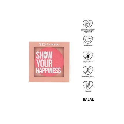 Show By Pastel Show Your Happiness Blush Vibrant Pink Tone Embossed Powder - Image 3