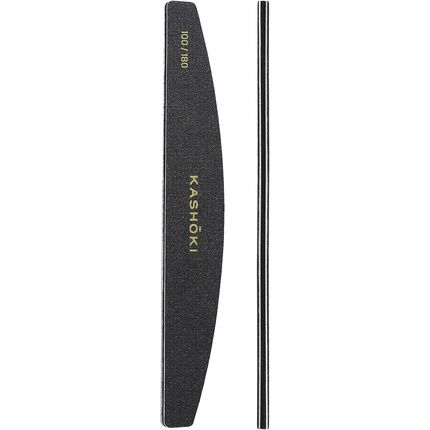 T4B Kashoki Bridge Nail File Double-Sided Half Moon Nail File Grain For Natural Nails And Precision Artificial Fingernails