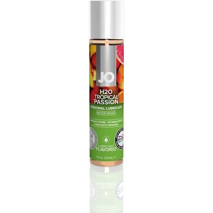 Systemjo Flavored H2O Tropical Passion Water-Based Lubricant With Exotic Fruit Flavor/Scent 30Ml/1 Fl.Oz