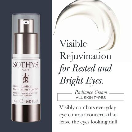 Sothys Radiance Cream Anti-Aging Eye Treatment For Wrinkles Dark Circles And Puffiness 0.15 Oz