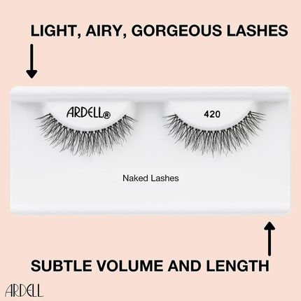 Ardell Naked Lashes Real Hair Eyelashes Original Style 420 - Without Eyelash Glue