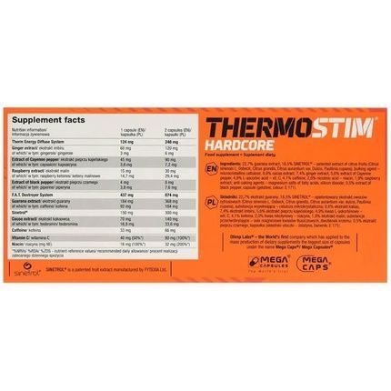Olimp Labs Thermo Stim Hardcore Capsules 60 Capsules - Image 3