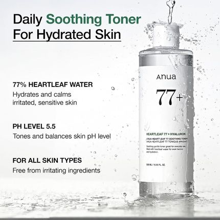 Anua Heartleaf 77 Soothing Toner Moisturizing & Calming Facial Toner - Image 3