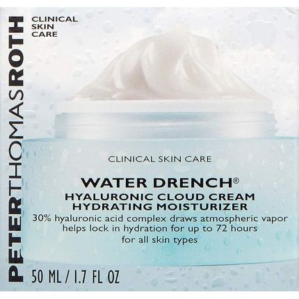 Peter Thomas Roth Water Drench Hyaluronic Cloud Cream Hydrating Moisturizer Earplug 4Cm Black