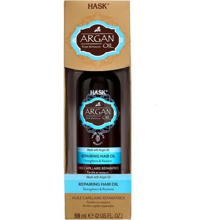 Hask Argan Repairing Hair Oil For Shine And Frizz Control For All Hair Types