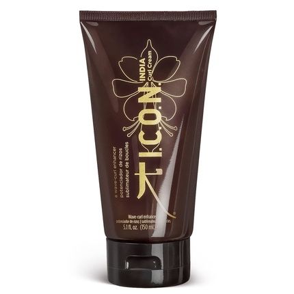 K Icon India Curl Cream Wave And Curl Enhancer Salon-Quality Hair Care Ivory Amber 5.1 Oz Bottle