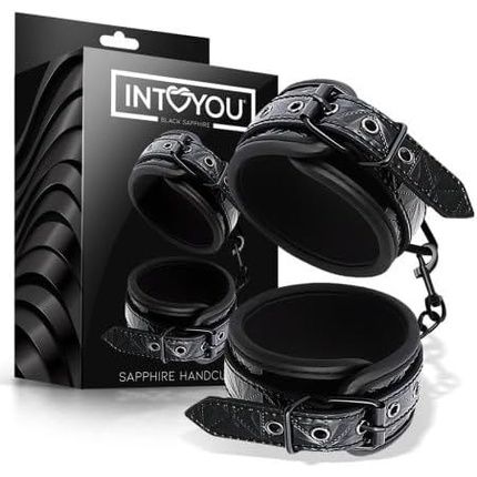 Adjustable Sapphire Vegan Leather Wrist Cuffs