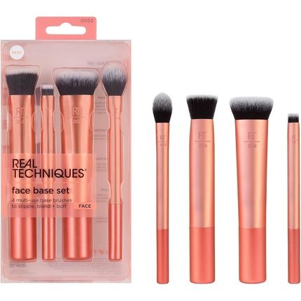 Real Techniques Face Base Makeup Brush Kit For Concealer And Foundation