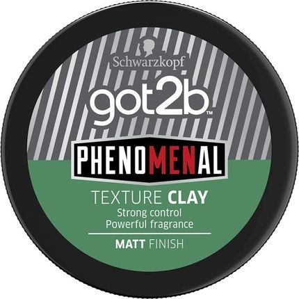Schwarzkopf Got2B Phenomenal Texture Hair Styling Clay Vegan Strong Hold Matt Finish No Stickiness 100Ml
