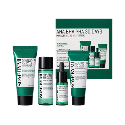 Some By Mi Aha.Bha.Pha 30Days Starter Limited Edition 4 Pcs Set - Miracle Ac Sos Kit