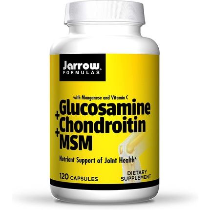 Jarrow Formulas Glucosamine Chondroitin Msm Nutrient Support Of Joint Health With Vitamin C & Manganese 120 Capsules