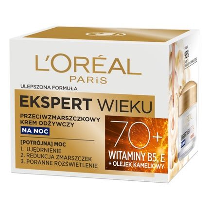 L'Oreal Age Specialist Expert Age 70+ Anti-Wrinkle Nourishing Night Cream 50Ml