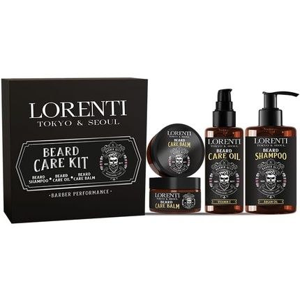 Lorenti Men Beard Care Kit Shampoo 200Ml Beard Oil 100Ml Balm