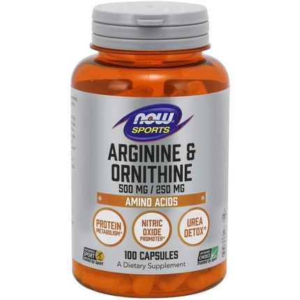 Arginine Ornithine Now Foods 100 Caps