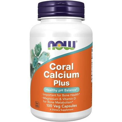 Now Foods Coral Calcium Plus Magnesium & Vitamin D 100 Capsules