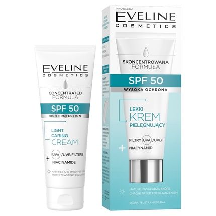 Eveline Lekki Moisturizing Cream Spf50 Niacinamide For Oily And Combination Skin 30Ml