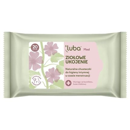 Lubamed Herbal Soothing Natural Intimate Hygiene Wipes - 20 Pieces