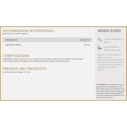 Solgar Glutathione 250 Capsules