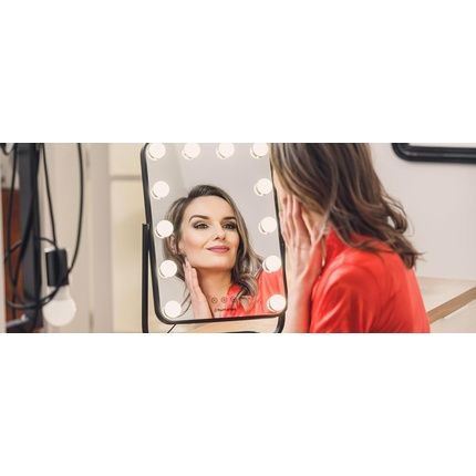 Humanas Hs-Hm01 Makeup Mirror With Led Lighting - Black