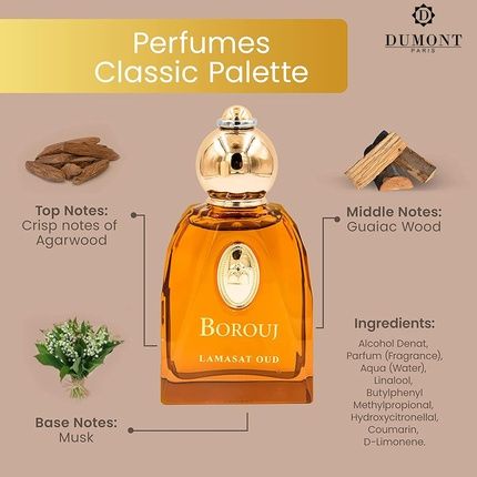 Borouj Lamasat Oud Arabic Inspired Unisex Perfume 85Ml - Image 3