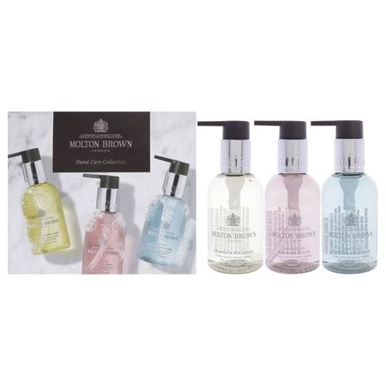 Molton Brown Floral And Aromatic Hand Care Collection Set 3 Pieces 33Oz Each Of Orange And Bergamot Delicious Rhubarb And Rose Coastal Cypress And Sea Fennel Hand Wash