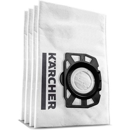 Karcher Original Vlies Filter Bag Kfi 357 4 Pack - 3 Layers, Extremely Tear-Resistant And Robust, Fits Karcher Wet/Dry Vacuums And Carpet Cleaners, Article Number: 2.863-314.0