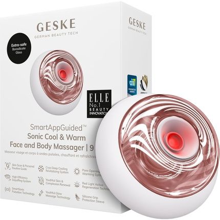Geske Smartappguidedtm Sonic Cool & Warm Face & Body Massager 9 In 1 Electric