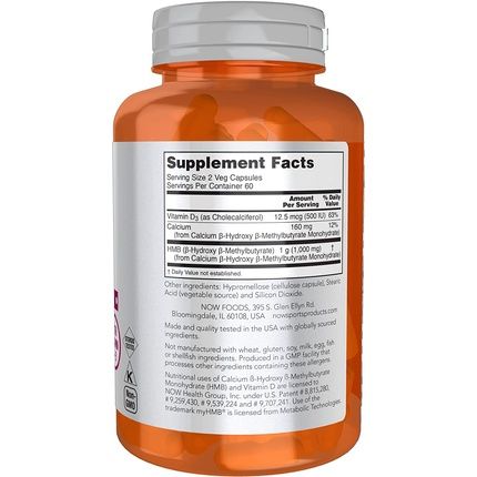 Now Foods Sports Hmb 500Mg Vegetarian Capsules 120