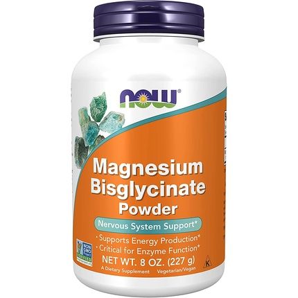 Now Magnesium Bisglycinate Powder Enzyme Function And Nervous System Support 8Oz