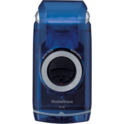 Braun Pocketgo Mobile Shave Electric Travel Shaver For Men Fully Washable Portable Shaver With Travel Lock Blue
