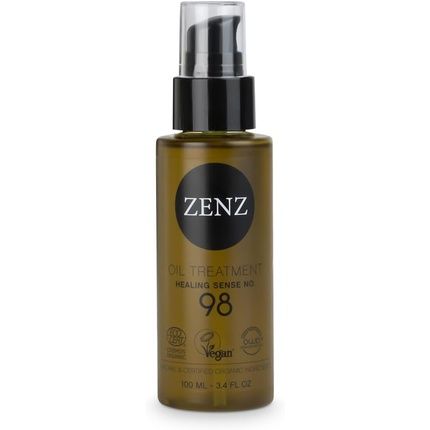 Zenz Oil Treatment Healing Sense No. 98 100Ml Multifunctional Oil - Scent Of Benzoin Patchouli Chamomile & Bergamot - Nourishes Hair & Skin - Rich In Vitamins & Minerals