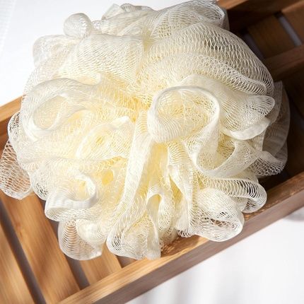 So Eco Long Handle Shower Pouf White - Image 3