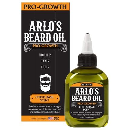 Arlo'S Pro Growth Beard Oil Citrus Basil 2.5 Oz. - Promotes Beard Hair Growth