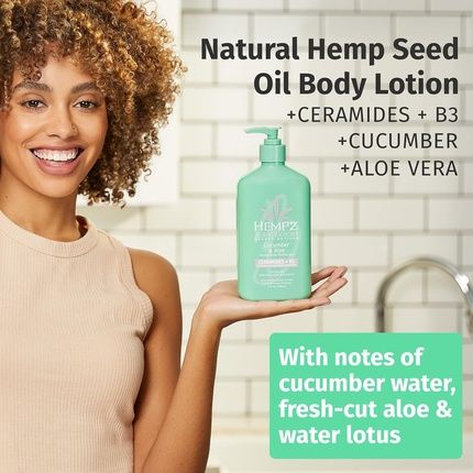Hempz Body Lotion Cucumber & Aloe Herbal Limited Edition Daily Moisturizing - Image 3