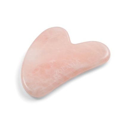 Zoe Ayla Rose Quartz Gua Sha Facial Massager - Brightens Complexion, Reduces Fine Lines And Wrinkles - Enhances Serum, Moisturizer And Facial Oil Absorption Pink